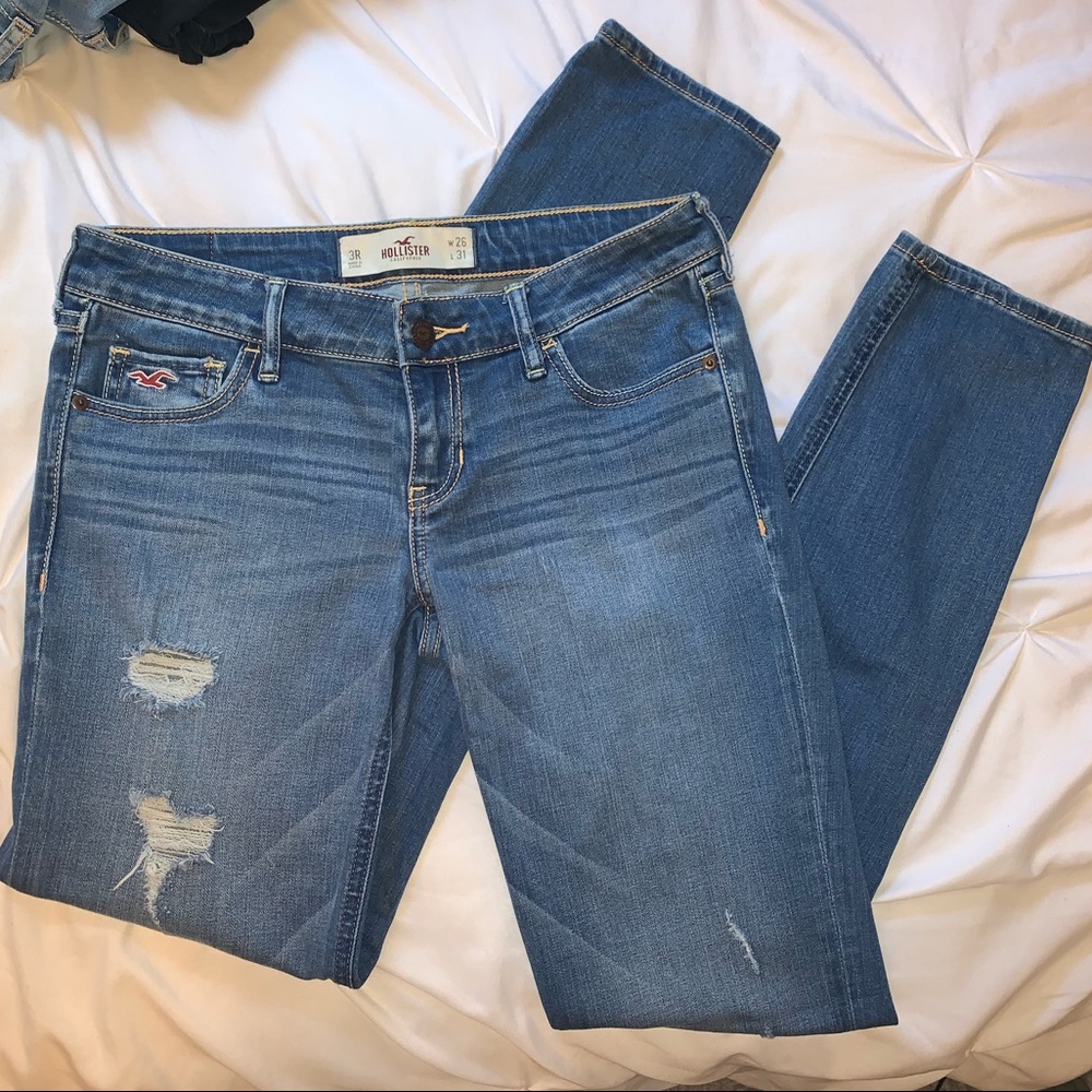 Hollister skinny blue jeans